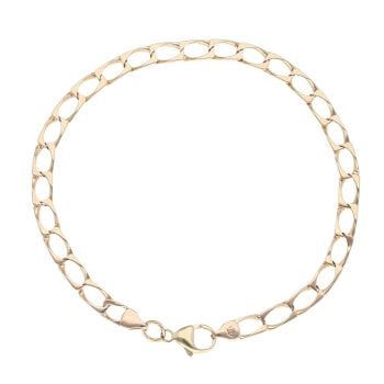 9ct Yellow Gold Curb Bracelet 9"