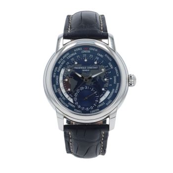 Frederique Constant Classic Worldtimer Pre Owned Watch Ref FC-718NWM4H6