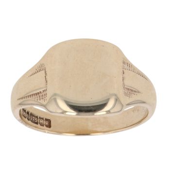 9ct Yellow Gold Plain Square Signet Ring