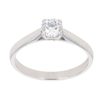 Platinum 0.50ct Brilliant Cut Diamond Solitaire Ring