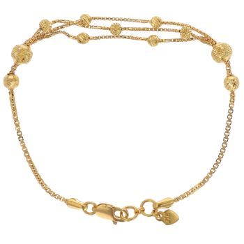 22ct Yellow Gold Fancy Triple Strand Bracelet 7"