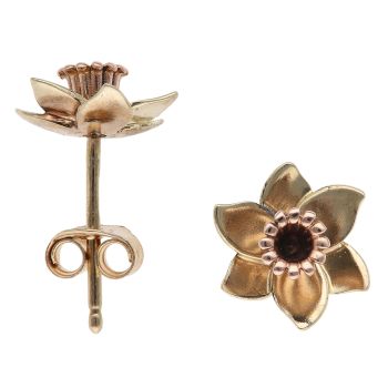 9ct Yellow Gold Daffodil Clogau Stud Earrings
