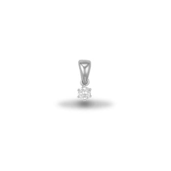 Mint Of London 925 Silver Solitaire Cubic Zirconia Set Pendant