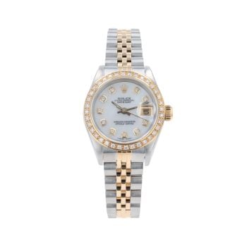Rolex Custom Datejust Pre Owned Watch Ref 69173