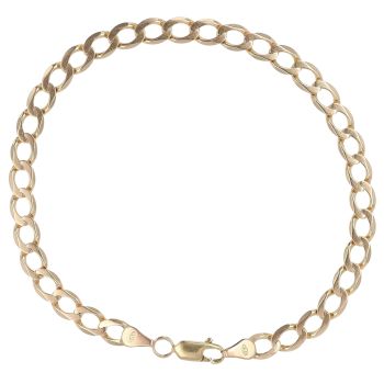 9ct Yellow Gold Curb Bracelet 9"