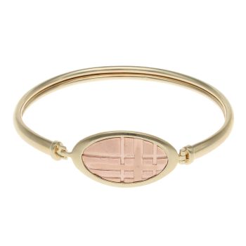 9ct Yellow and Rose Gold Hinged Clogau Bangle