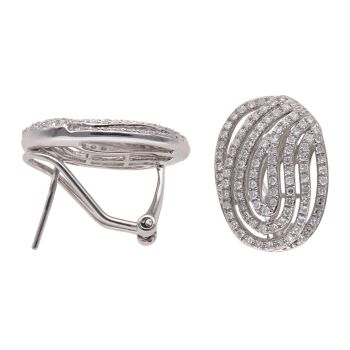 14ct White Gold 1.00ct Single Cut Diamond Fancy Earrings