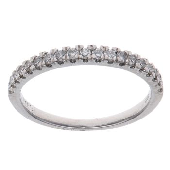 18ct White Gold 0.25ct Brilliant Cut Diamond Half Eternity Ring
