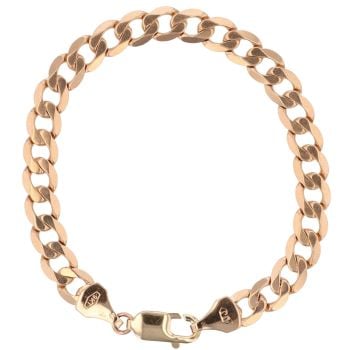9ct Yellow Gold Curb Bracelet 8"