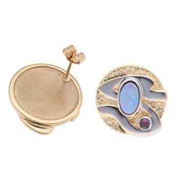9ct Yellow Gold Multi-Gemstone Clogau Stud Earrings