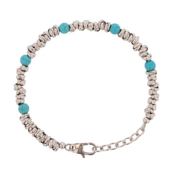 Unique & Co Stainless Steel Fancy Turquoise Bracelet 8.5"