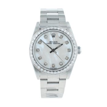 Rolex Custom Oyster Perpetual Pre Owned Watch Ref 77080