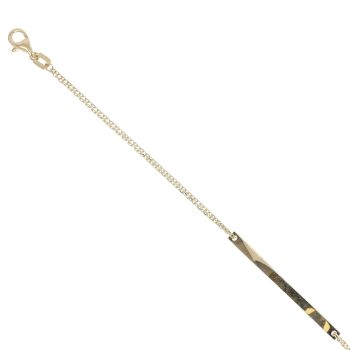14ct Yellow Gold ID Fancy Bracelet 7.5"