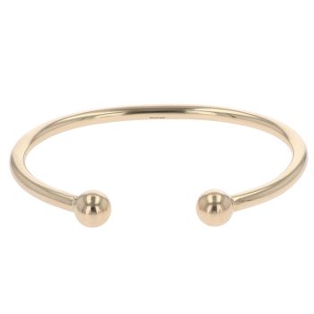9ct Yellow Gold Plain Torque Bangle
