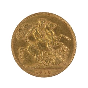 1910 Edward VII Large Head UK Full Sovereign Coin