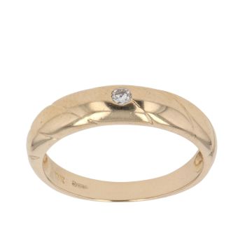 18ct Yellow Gold 0.05ct Diamond Signet Ring