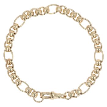 9ct Yellow Gold Rollerball Bracelet 7.5"