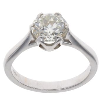 18ct White Gold 1.75ct Brilliant Cut Diamond Solitaire Ring