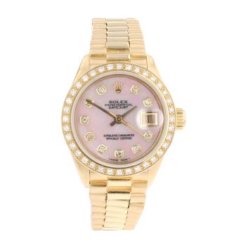 Rolex Custom Datejust Pre Owned Watch Ref 6916