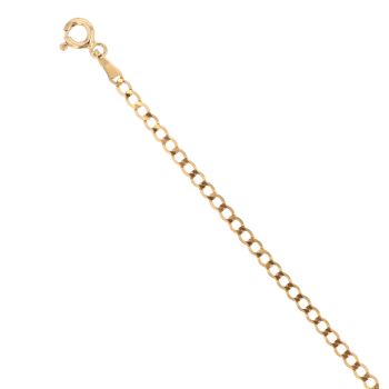 9ct Yellow Gold Curb T-Bar Bracelet 7.5"