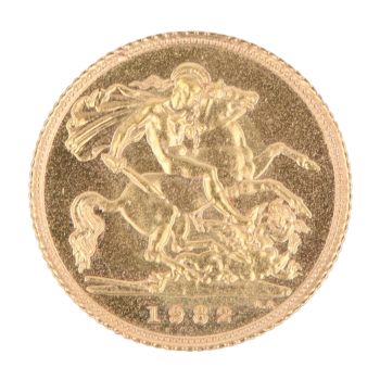 1982 Elizabeth II Half Sovereign Coin