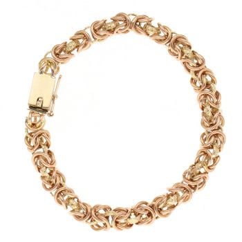 14ct Yellow Gold Byzantine Bracelet 7.5"