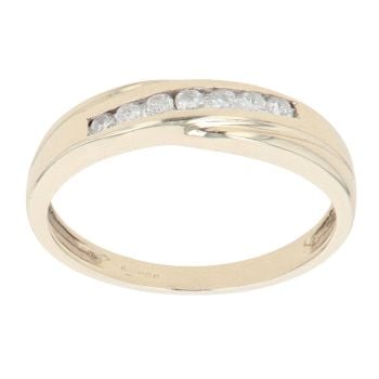 9ct Yellow Gold 0.15ct Diamond Half Eternity Ring