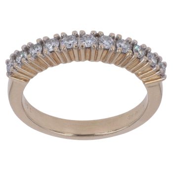 9ct Yellow Gold 0.30ct Brilliant Cut Lab Grown Diamond Half Eternity Ring