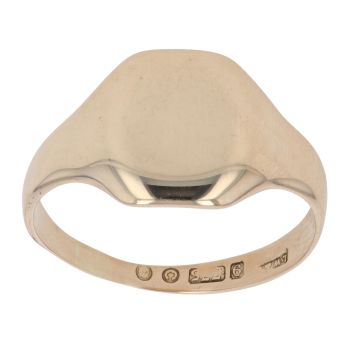 9ct Yellow Gold Plain Signet Ring