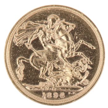 1896 Victoria Old Head Australia Full Sovereign Coin