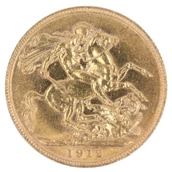 1912 George V Large Head Australia Full Sovereign Coin