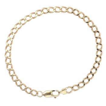 9ct Yellow Gold Curb Bracelet 8"