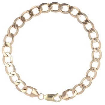 9ct Yellow Gold Curb Bracelet 8"