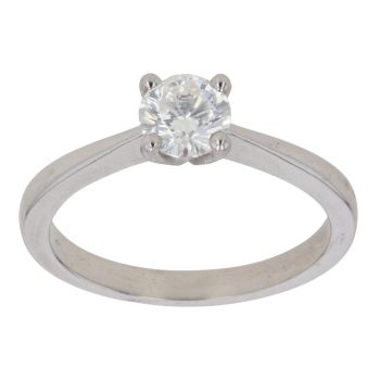 18ct White Gold 0.50ct Brilliant Cut Diamond Solitaire Ring