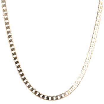 9ct Yellow Gold Square Curb Chain 20"