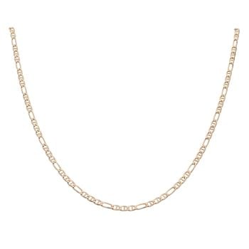 9ct Yellow Gold Flat Marine Figaro Chain 22"