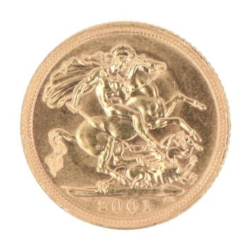 2001 Elizabeth II Half Sovereign Coin