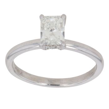 Platinum 1.10ct Radiant Cut Diamond Solitaire Ring