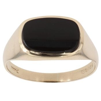 9ct Yellow Gold Onyx Signet Ring
