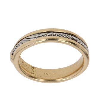 18ct Yellow and White Gold Fancy Twist Ring