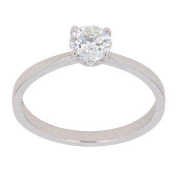 18ct White Gold 0.63ct Brilliant Cut Diamond Solitaire Ring