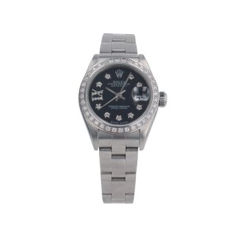 Rolex Custom Oyster Perpetual Date Pre Owned Watch Ref 79160