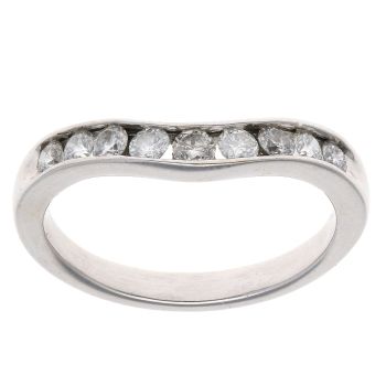 18ct White Gold 0.50ct Brilliant Cut Diamond Wishbone Ring