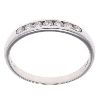 18ct White Gold 0.25ct Brilliant Cut Diamond Half Eternity Ring