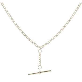 9ct Yellow Gold Albert T-Bar Chain 22"