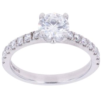 Platinum 1.15ct Brilliant Cut Lab Grown Diamond Solitaire Ring