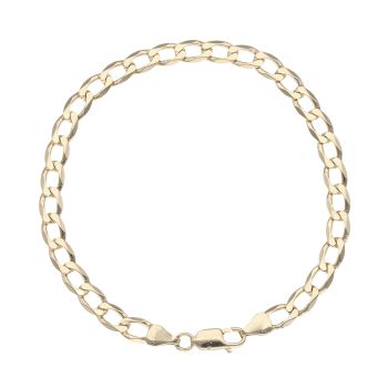9ct Yellow Gold Curb Bracelet 7.5"