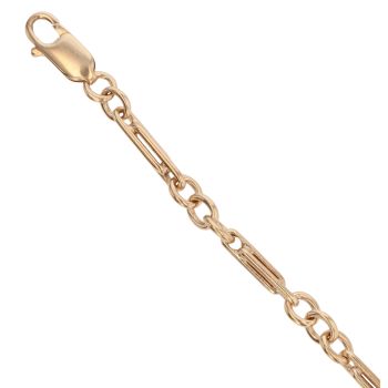 9ct Yellow Gold Fancy Bar Bracelet 8"