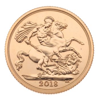 2018 Elizabeth II Fifth Portrait UK Full Sovereign Coin