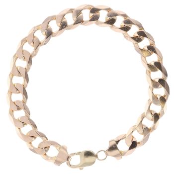 9ct Yellow Gold Curb Bracelet 9"